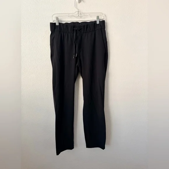 Lululemon On The Fly Pant Women's Size 6 Black Woven 26" Inseam Ankle Length - Picture 1 of 8